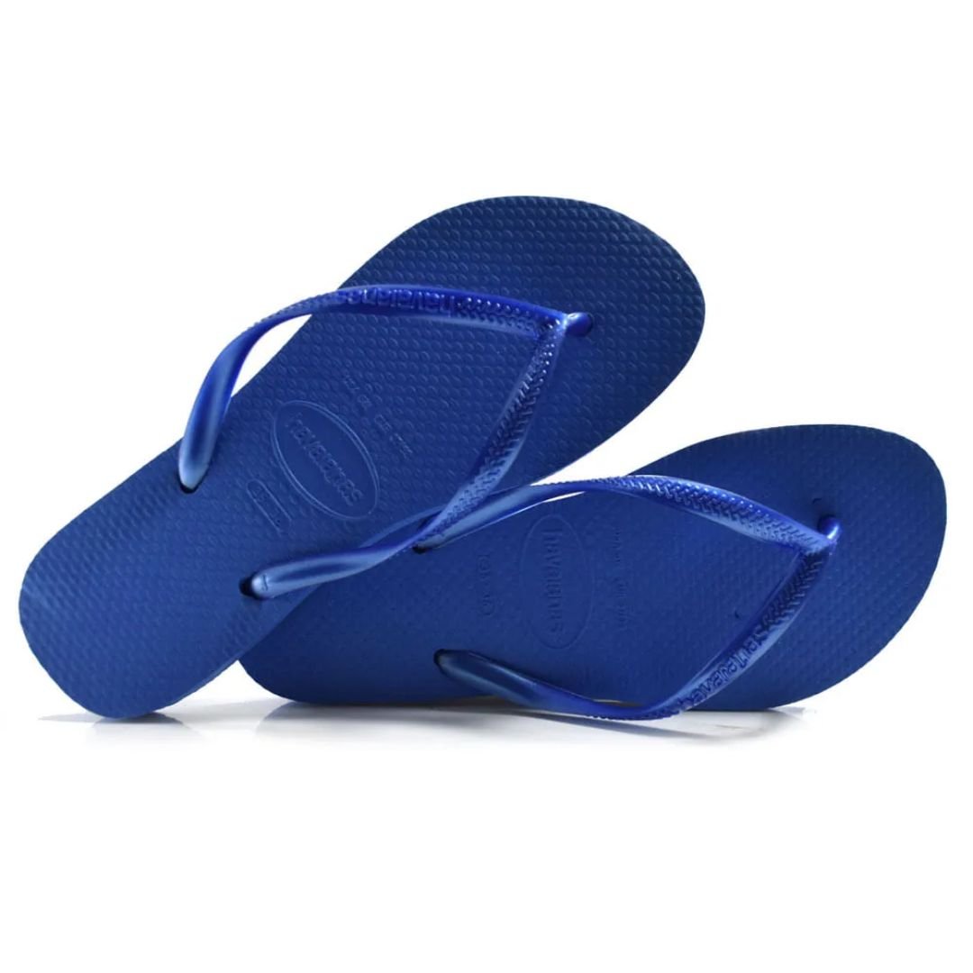 Chinelo Havaianas Azul Brilhante Menina Infantil Slim Original