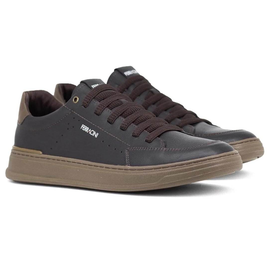 Sapatênis Ferracini Carbono Masculino 2074 Original Marrom 3