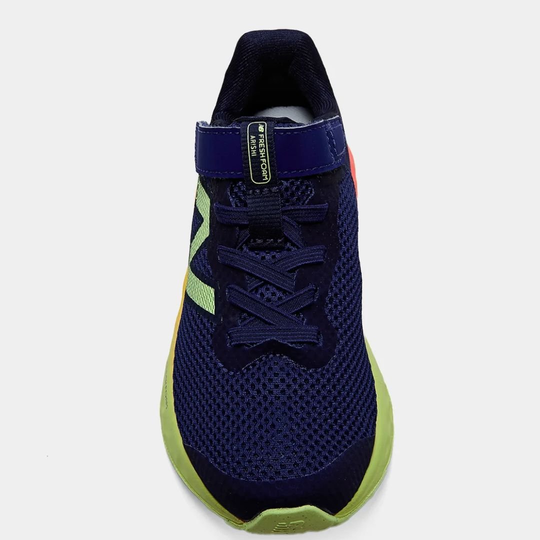 Tenis New Balance Marinho Verde Limao Infantil Menino ARISHI V4 Original Marinho/Verde Limão 3