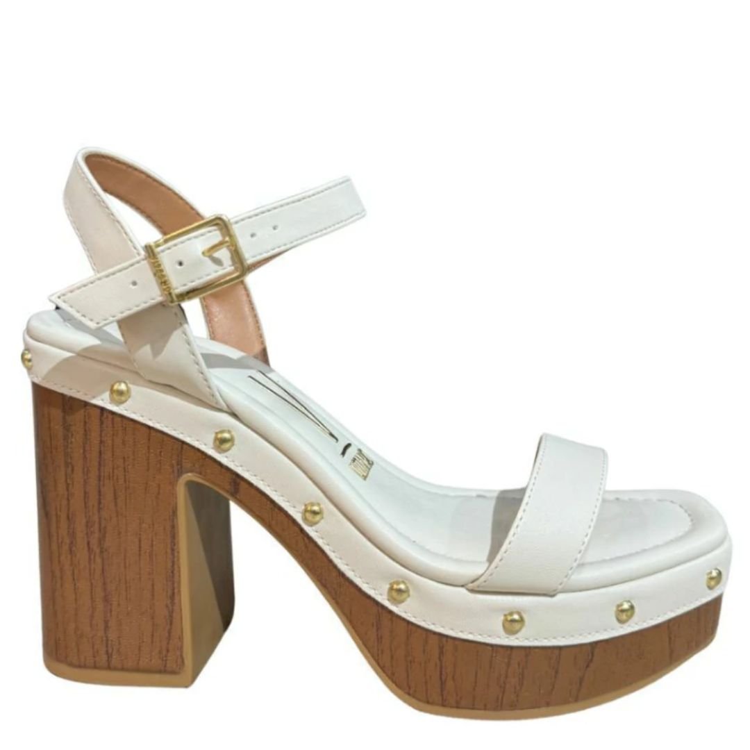 Sandalia Vizzano Branco Off Camel Feminino Original 6541.200