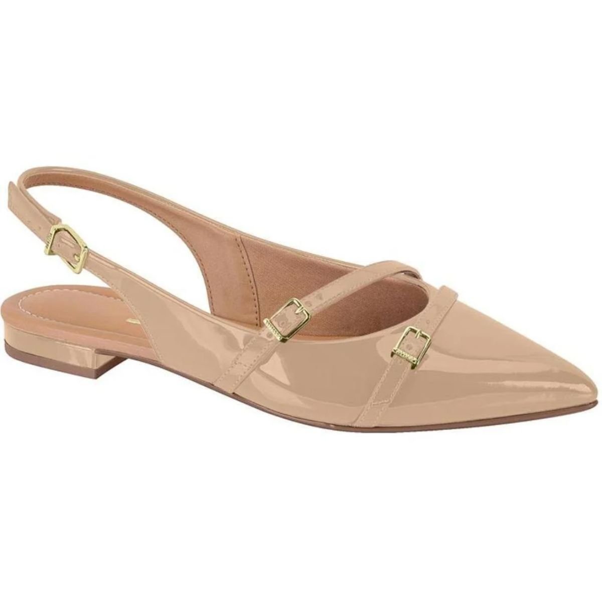 Sapatilha Verniz Vizzano Bege Feminino Original 1206.296