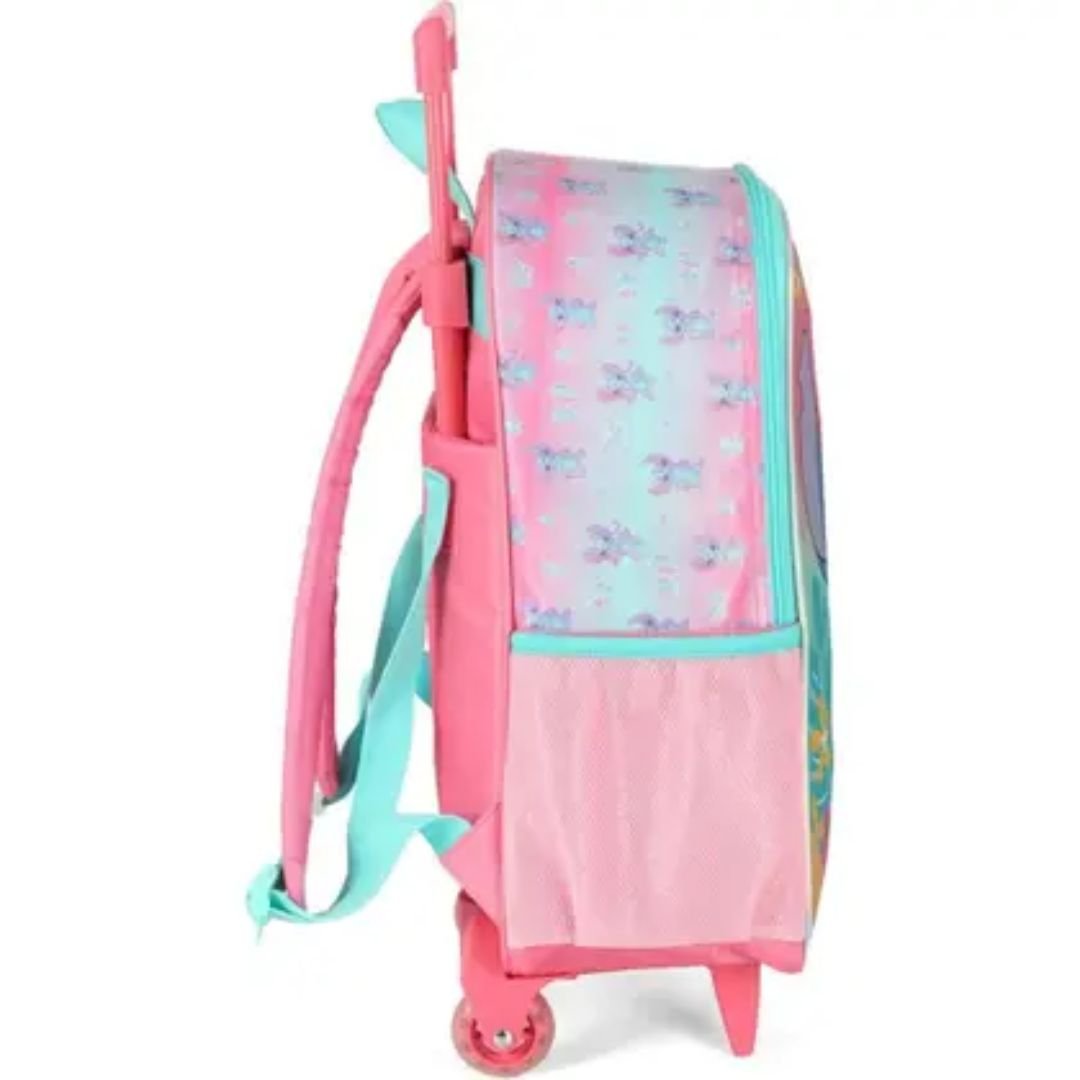 Mochila Luxcel Rosa Azul Menina Stitch De Rodinha Original IC42382 Rosa/Azul 4