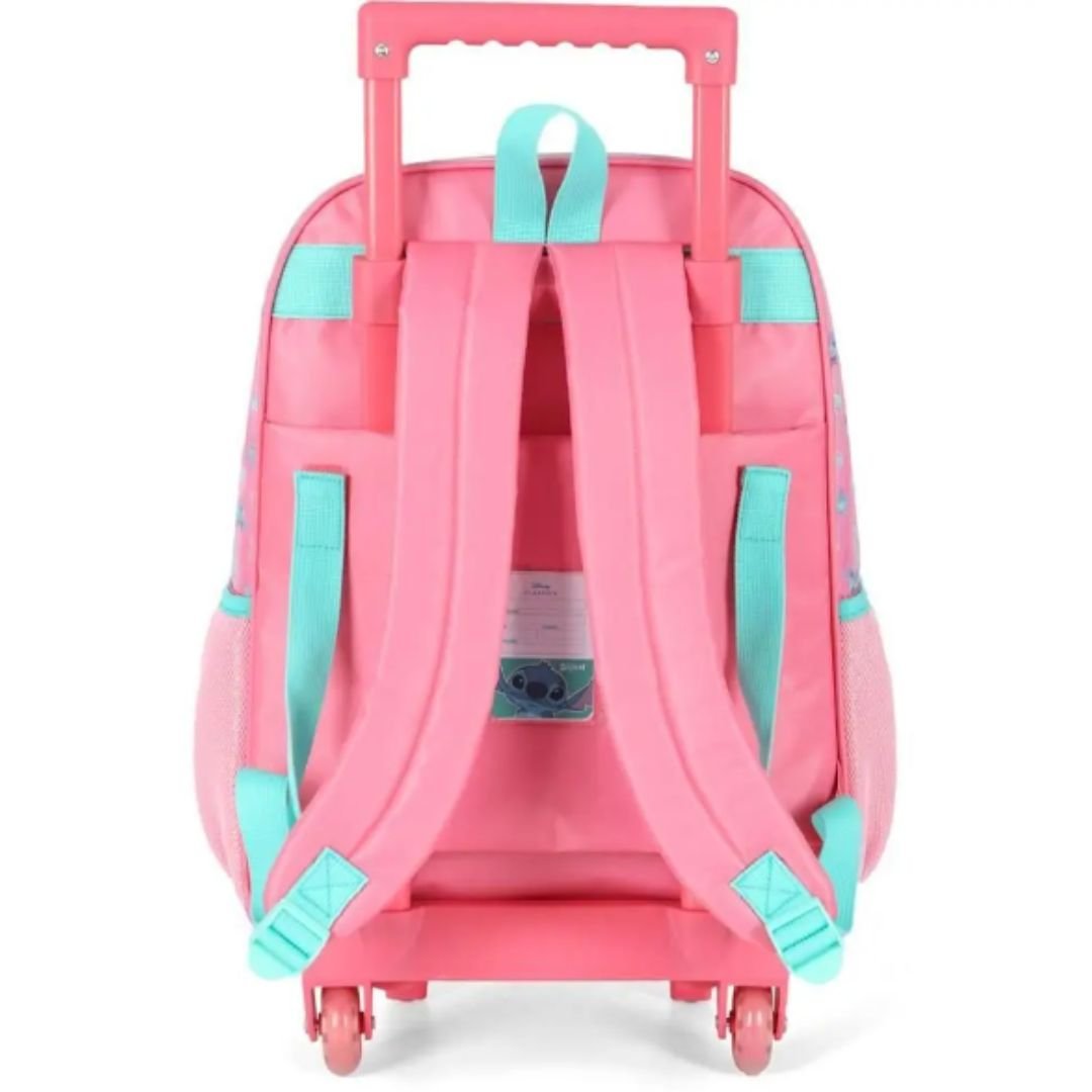 Mochila Luxcel Rosa Azul Menina Stitch De Rodinha Original IC42382 Rosa/Azul 5