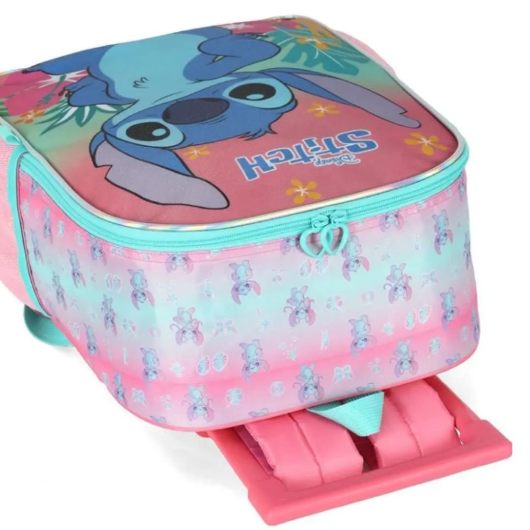 Mochila Luxcel Rosa Azul Menina Stitch De Rodinha Original IC42382 Rosa/Azul 6