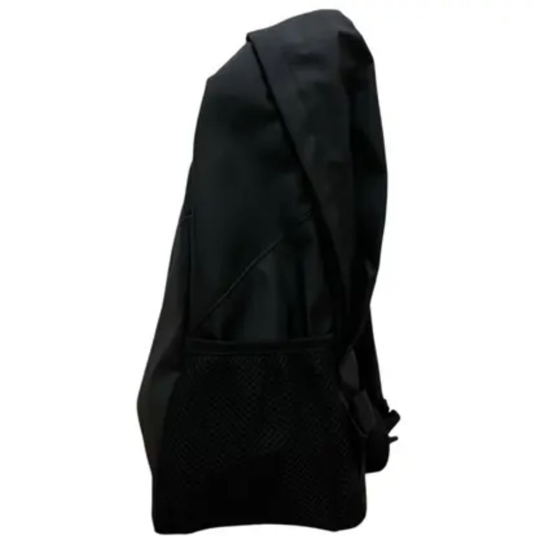 Mochila Risca Preto Roxo Emborrachada Feminino Original 9076