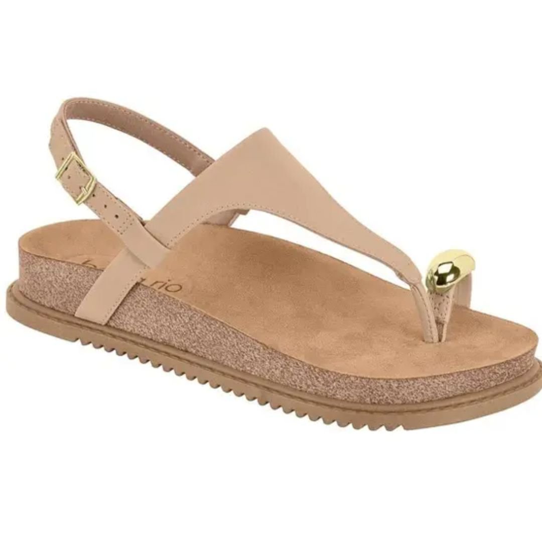 Sandalia Beira Rio Bege Feminino Original 8524.109