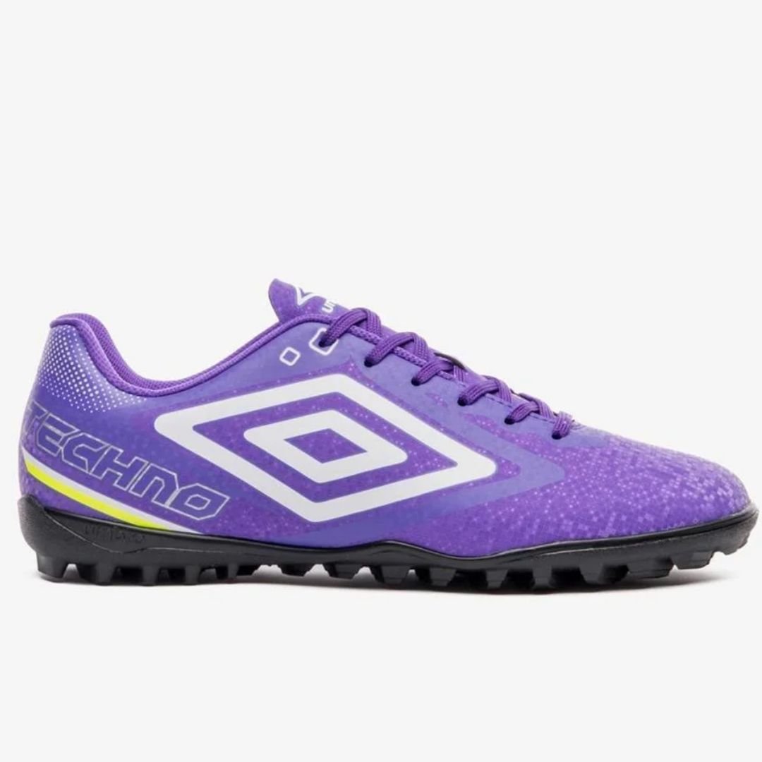 Chuteira Society Umbro Roxo Branco Infantil Menino Techno II Jr Original