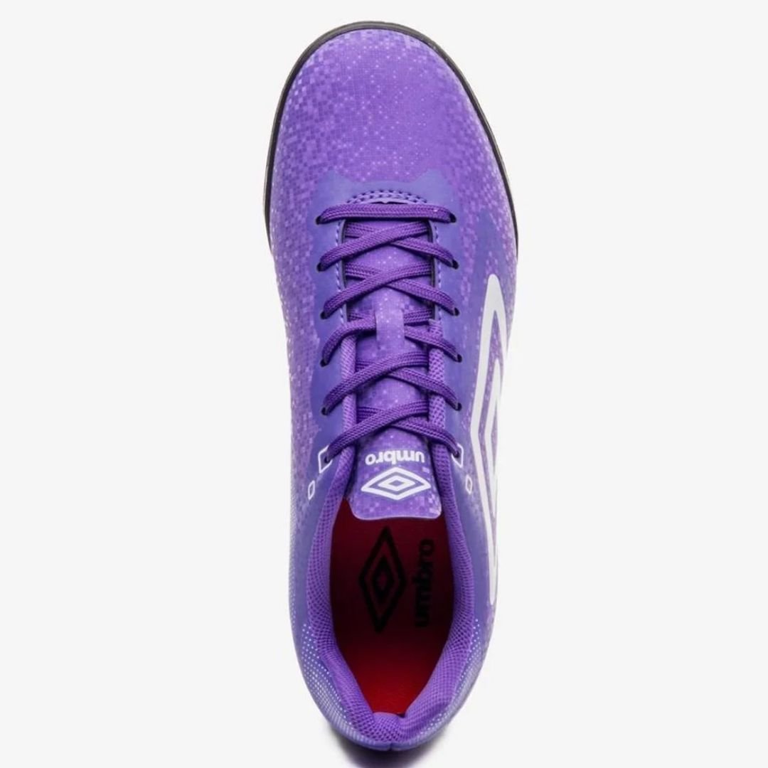 Chuteira Society Umbro Roxo Branco Infantil Menino Techno II Jr Original Roxo/Branco 4