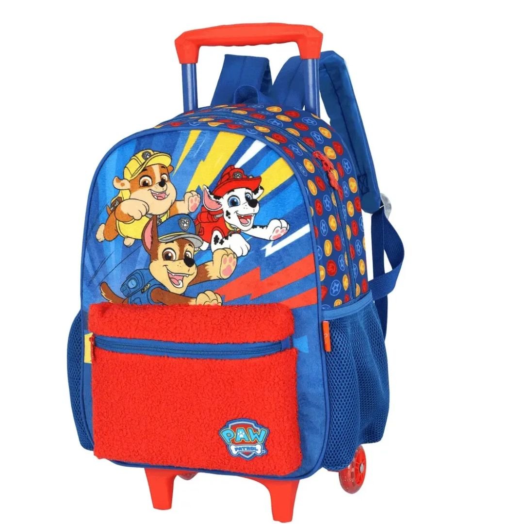 Mochila Escolar Luxcel Azul Vermelho Infantil Menino IC43362 PATRULHA C/RODAS Azul/Vermelho 2