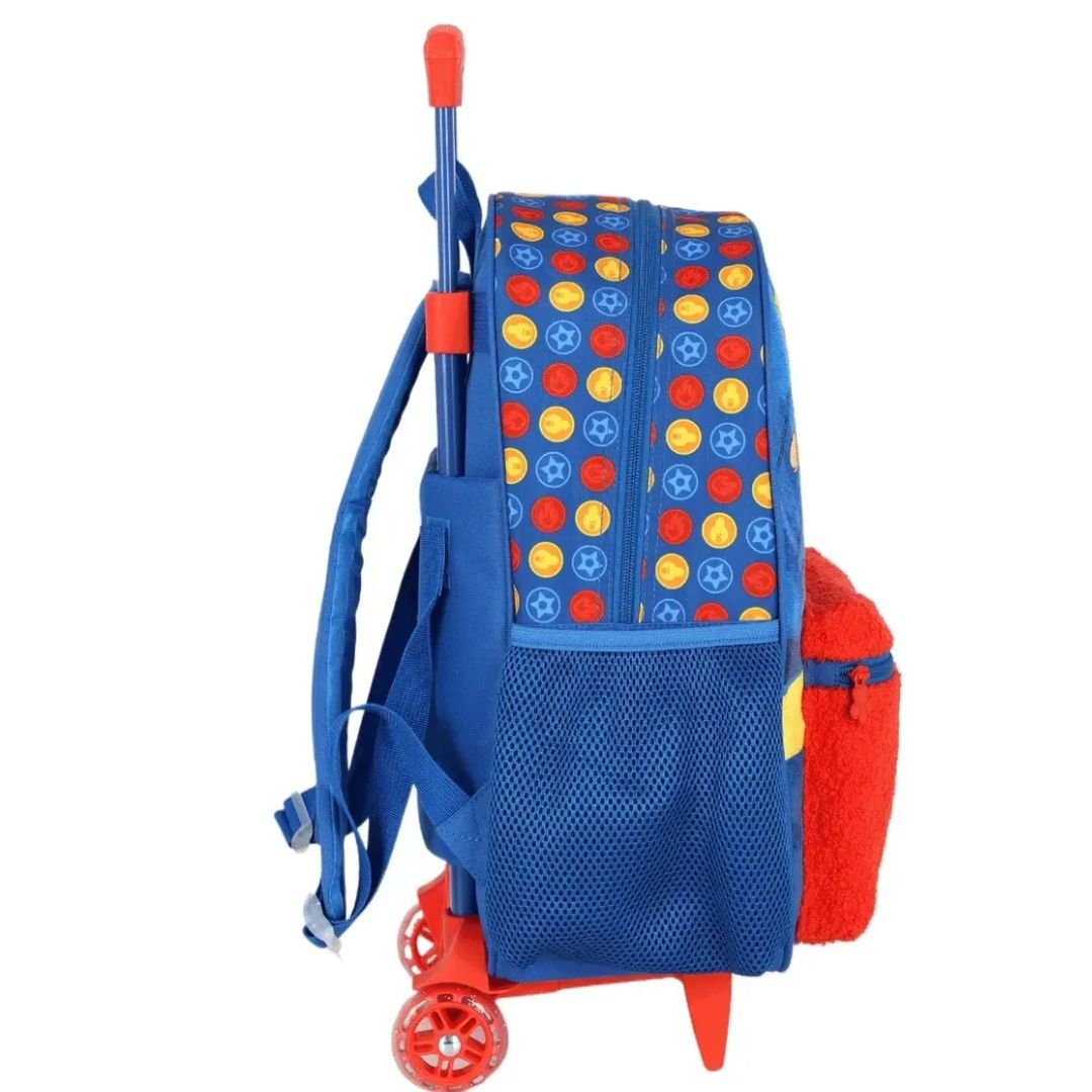 Mochila Escolar Luxcel Azul Vermelho Infantil Menino IC43362 PATRULHA C/RODAS Azul/Vermelho 3