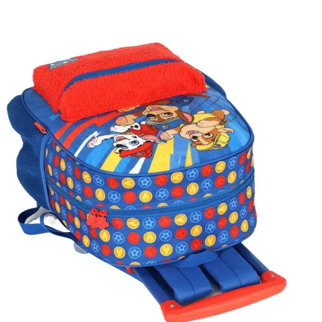 Mochila Escolar Luxcel Azul Vermelho Infantil Menino IC43362 PATRULHA C/RODAS Azul/Vermelho 4