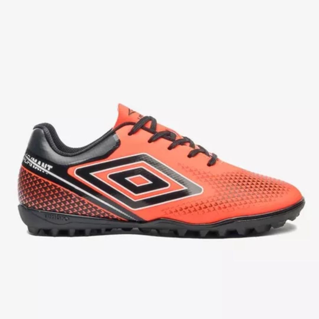 Chuteira Society Umbro Coral Preto Branco Infantil Menino Adamant  Top Speed Jr Original
