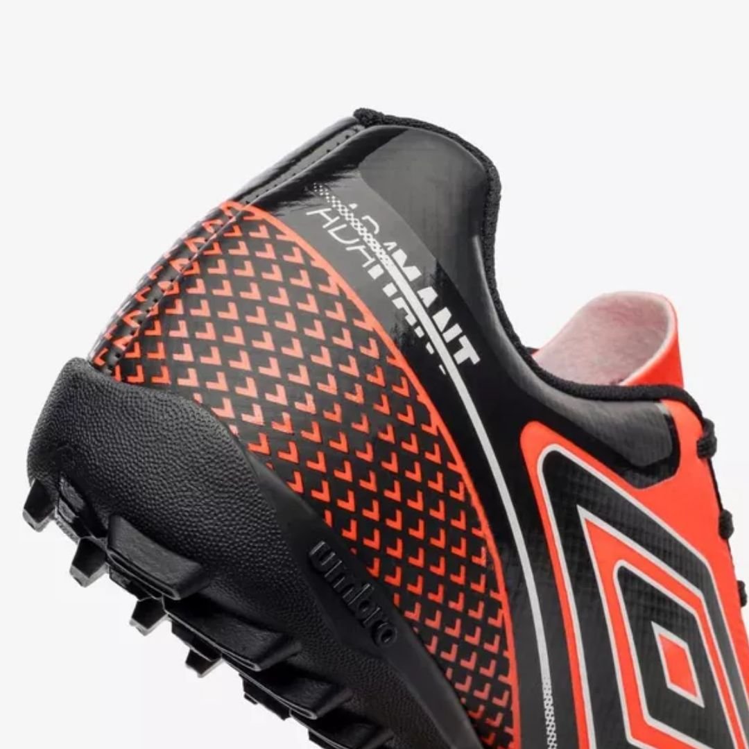 Chuteira Society Umbro Coral Preto Branco Infantil Menino Adamant Top Speed Jr Original Coral/Preto/Branco 6