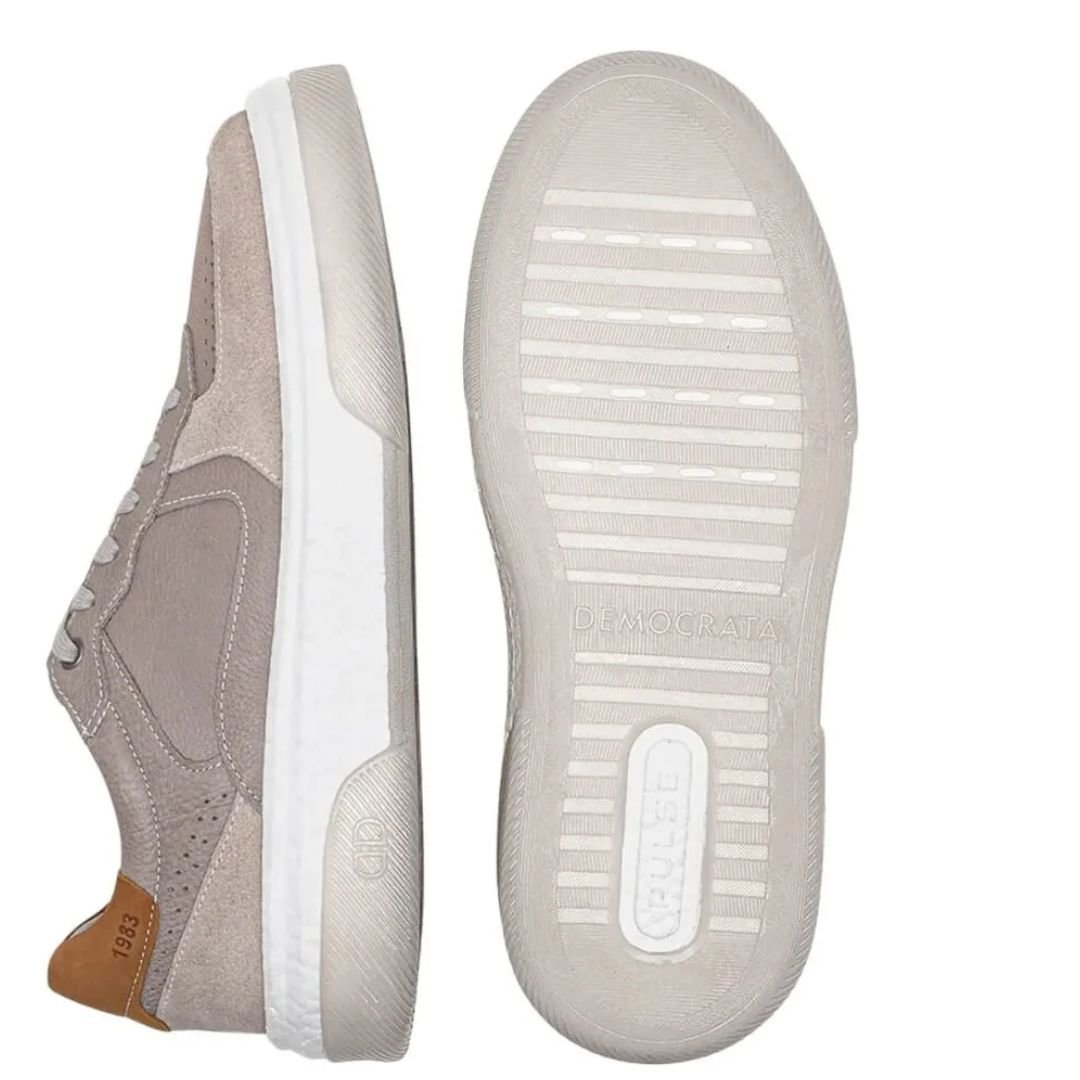 Sapatenis Democrata Off White Cinza Masculino Original 623101 Off White/Cinza 4
