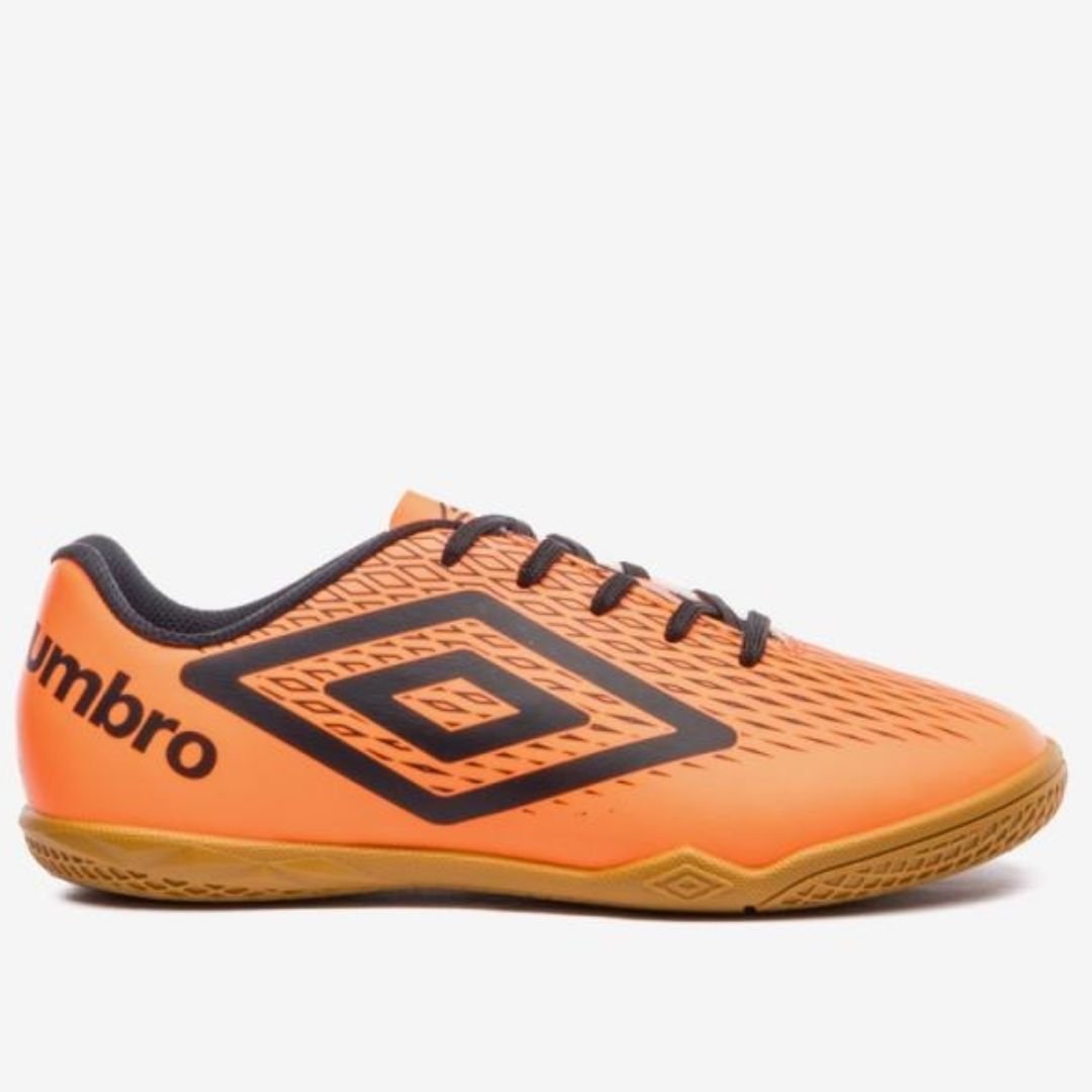 Tenis Umbro Laranja Preto Meninos X - Diamond Jr Original