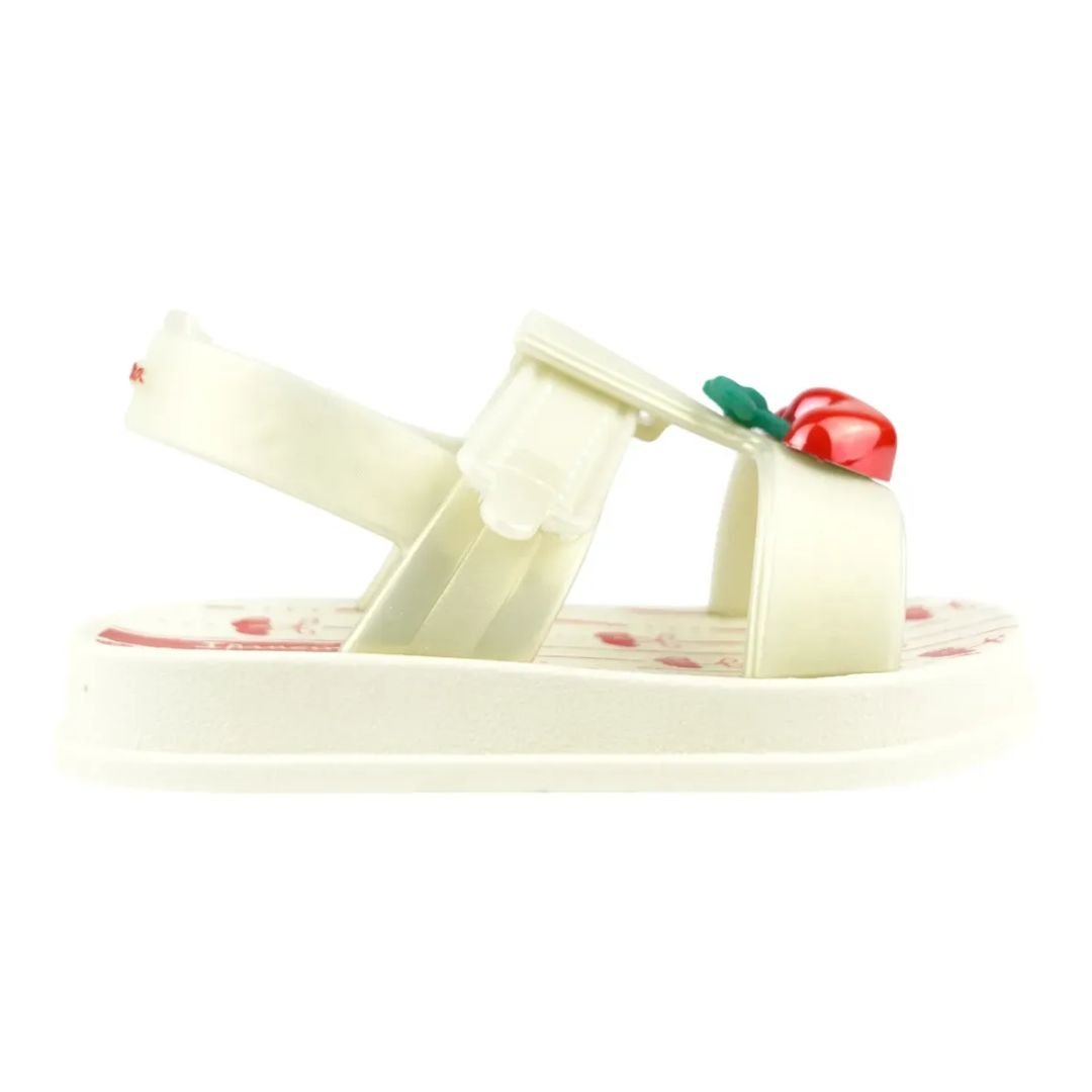 Sandalia Ipanema Bege Vermelho Infantil Menina Original 27492 LITTLE JOY