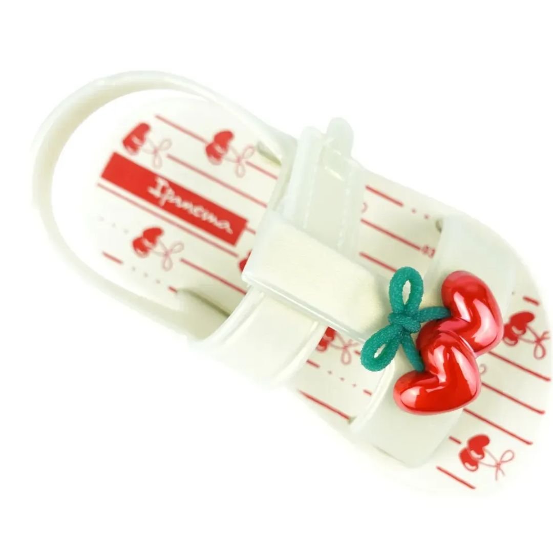 Sandalia Ipanema Bege Vermelho Infantil Menina Original 27492 LITTLE JOY Bege/Vermelho 2