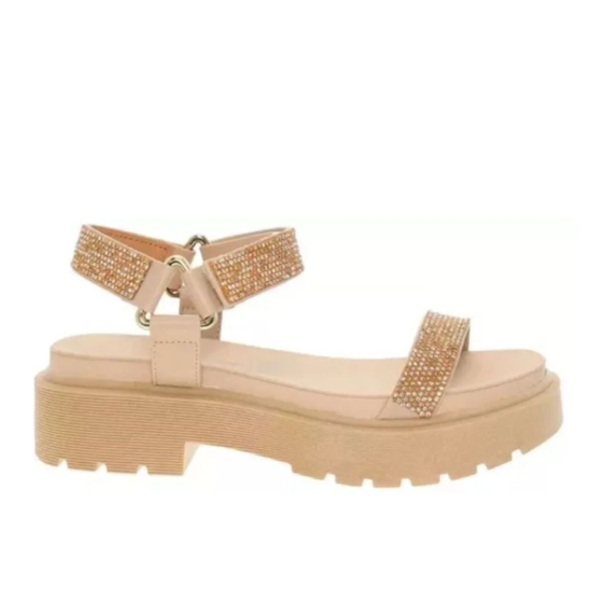 Sandália Papete Vizzano Bege/Bronze Cristal Feminino 6499.103