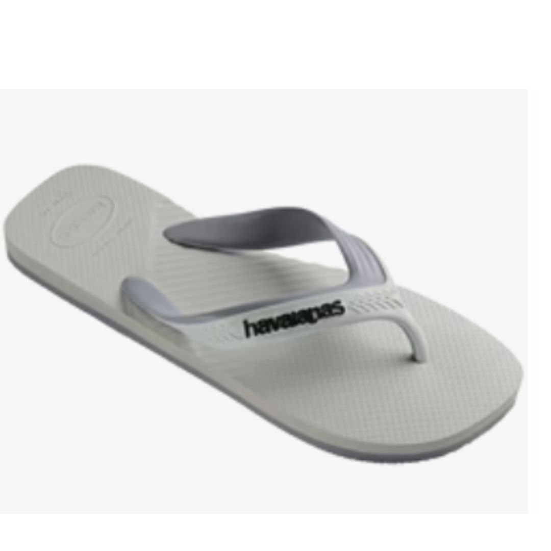 Chinelo Havaianas Branco Cinza Masculino Dual Original