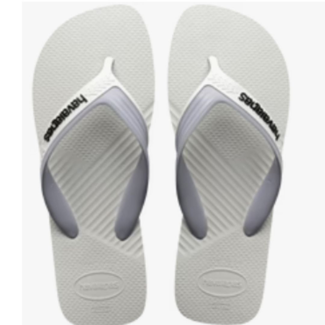 Chinelo Havaianas Branco Cinza Masculino Dual Original Branco/Cinza 2