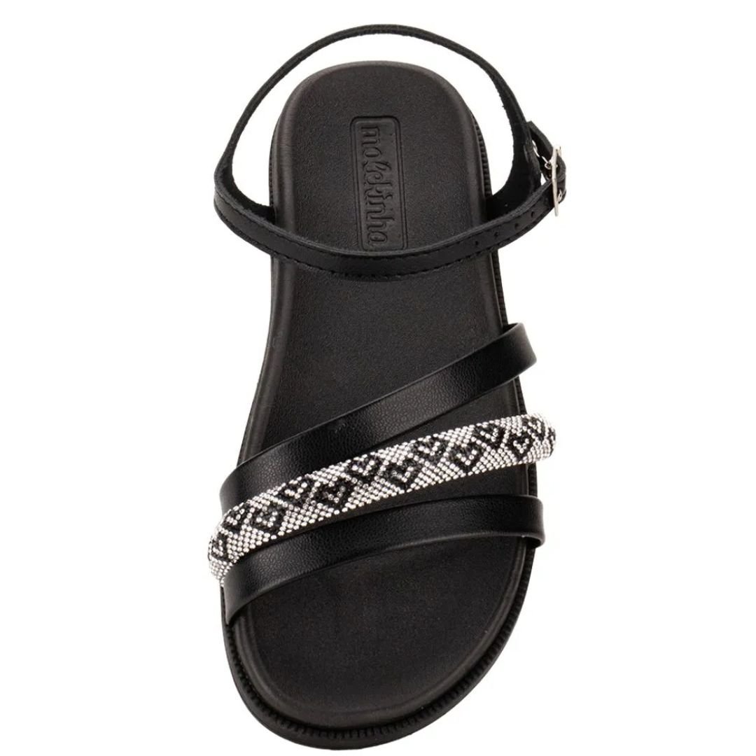 Sandalia Molekinha Preto Menina Infantil Original 2352.113 Preto 3