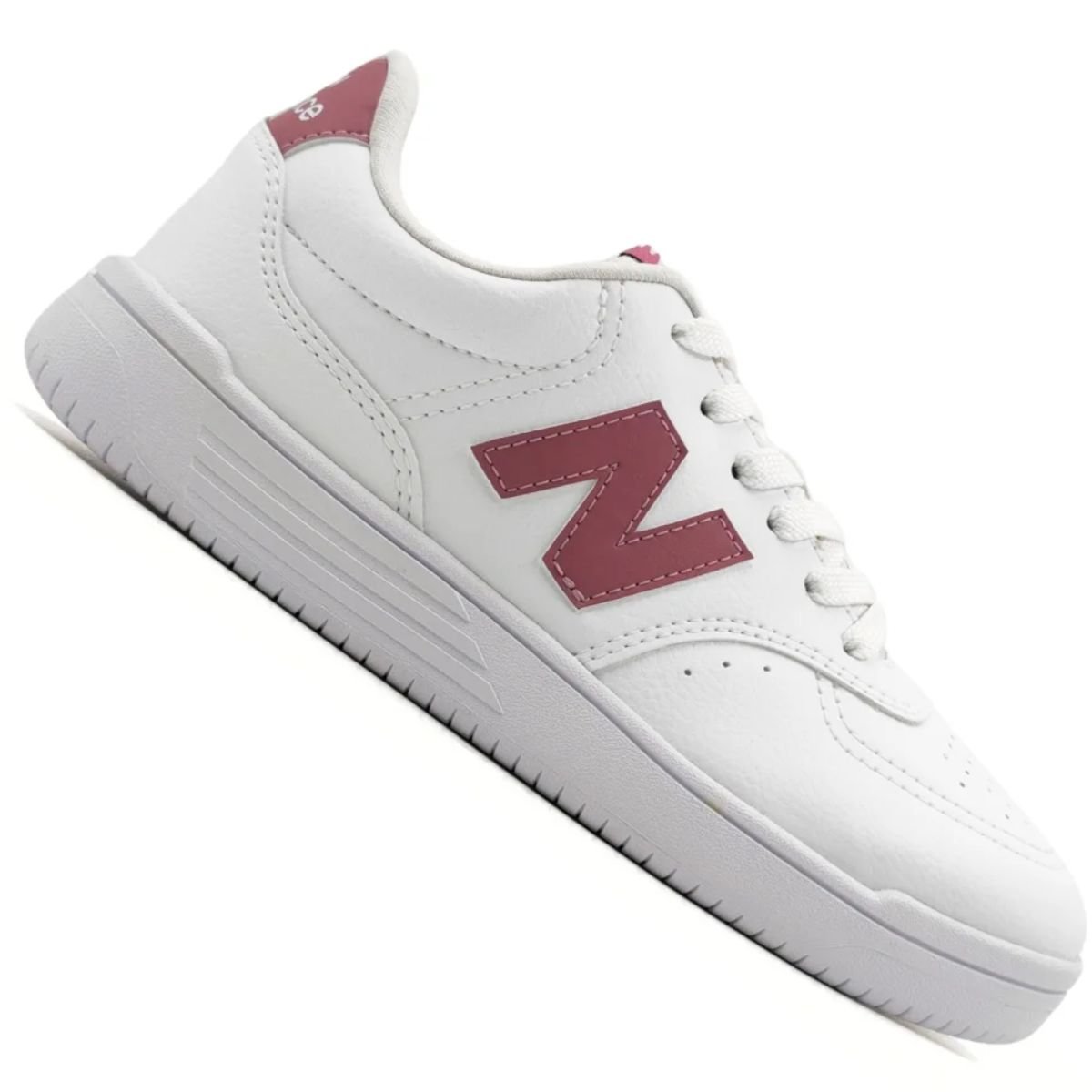 Tenis New Balance Branco Rosa Feminino BB80 Original Branco/Rosa 3