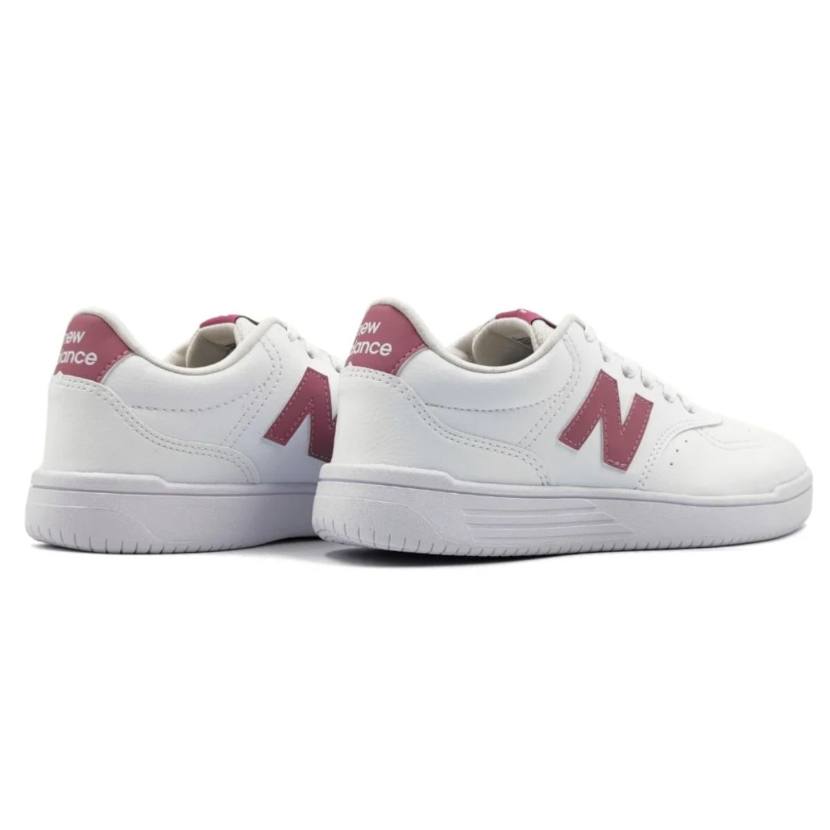 Tenis New Balance Branco Rosa Feminino BB80 Original Branco/Rosa 5