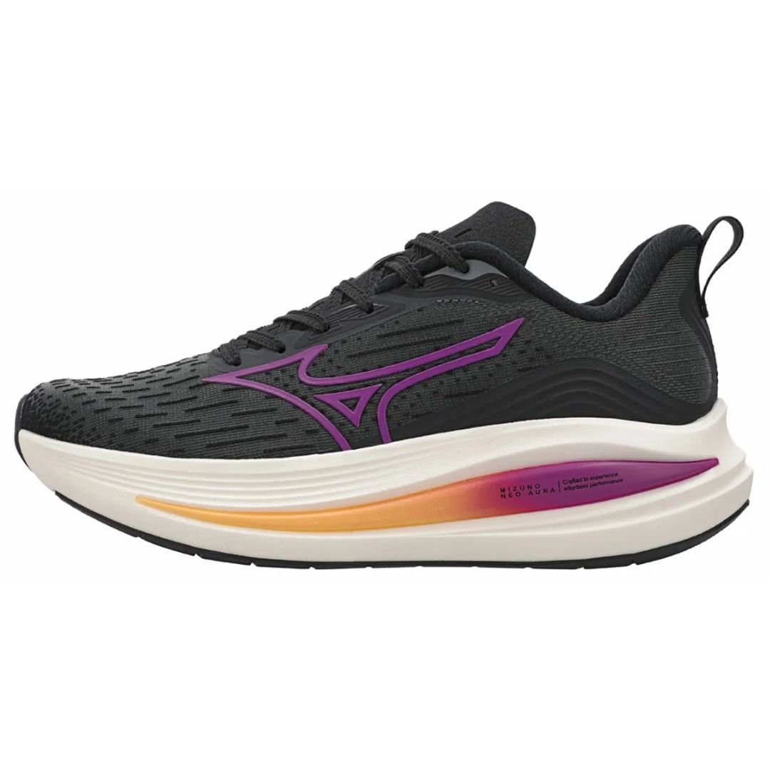 Tenis Mizuno Preto Roxo Feminino Neo Aura Original