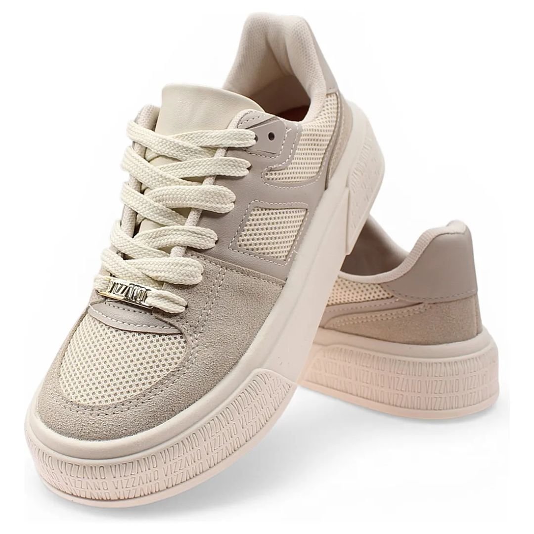 Tenis Vizzano Camurça Feminino Original 1477.102 Bege 2