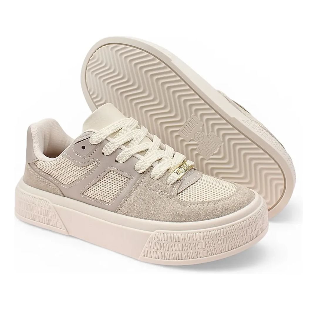 Tenis Vizzano Camurça Feminino Original 1477.102 Bege 3