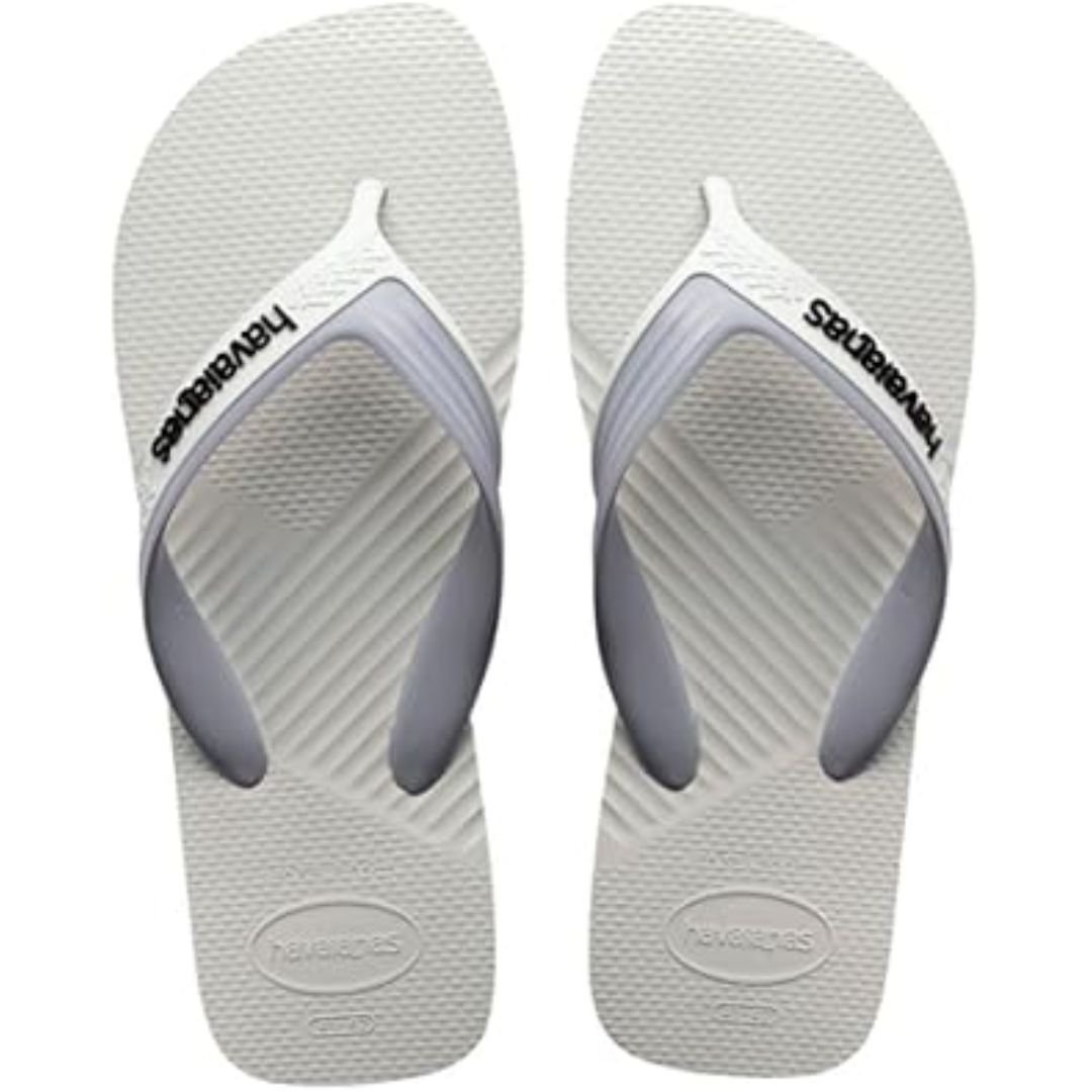 Chinelo Havaianas Branco Cinza Masculino Dual Original