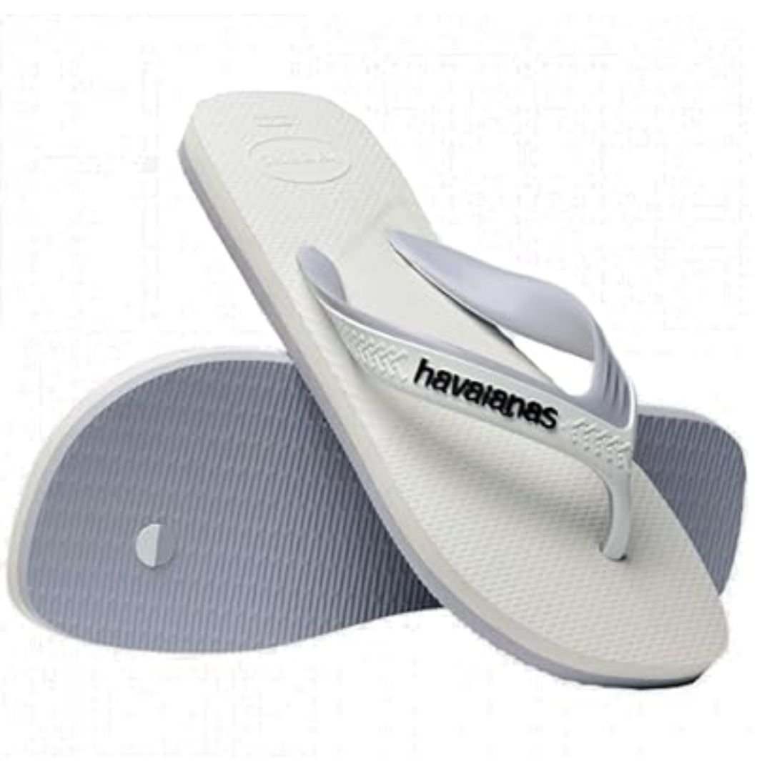 Chinelo Havaianas Branco Cinza Masculino Dual Original Branco/Cinza 6