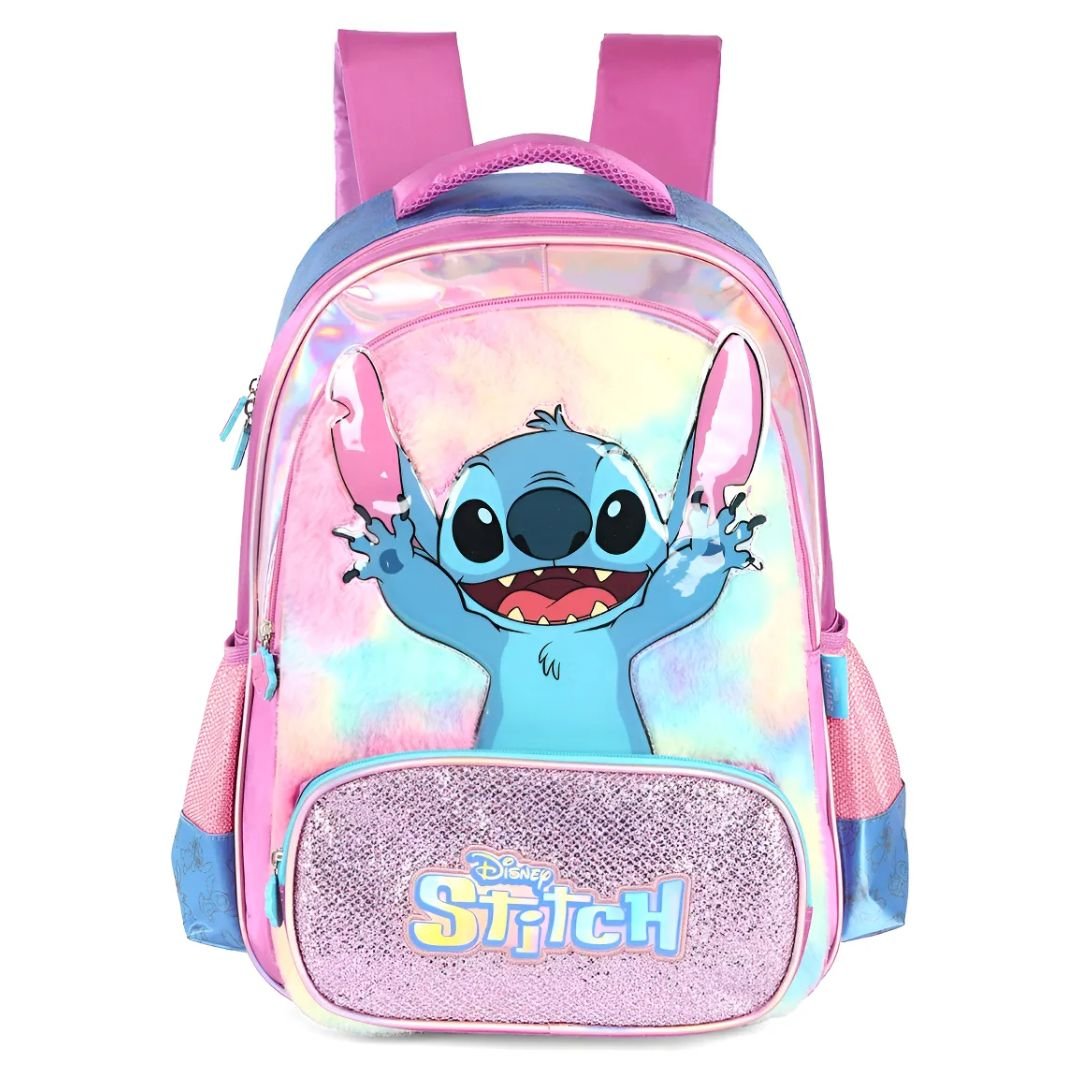 Mochila Luxcel Roxo Infantil Menina Stitch Original IS42411