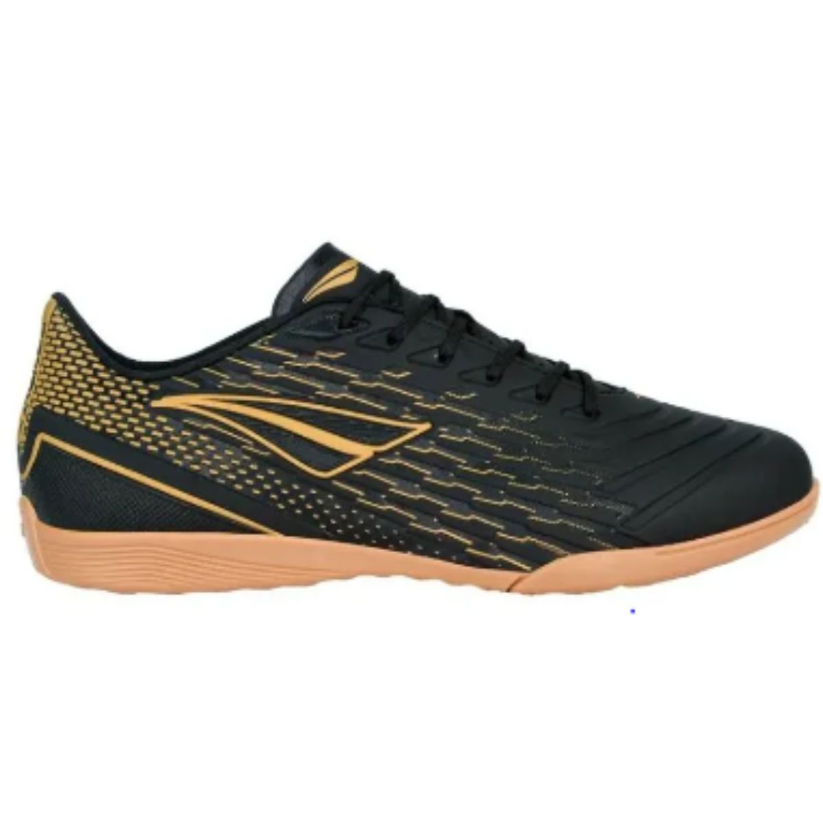 Chuteira Futsal Penalty Preto Dourado Masculino Garra Y-2.0.