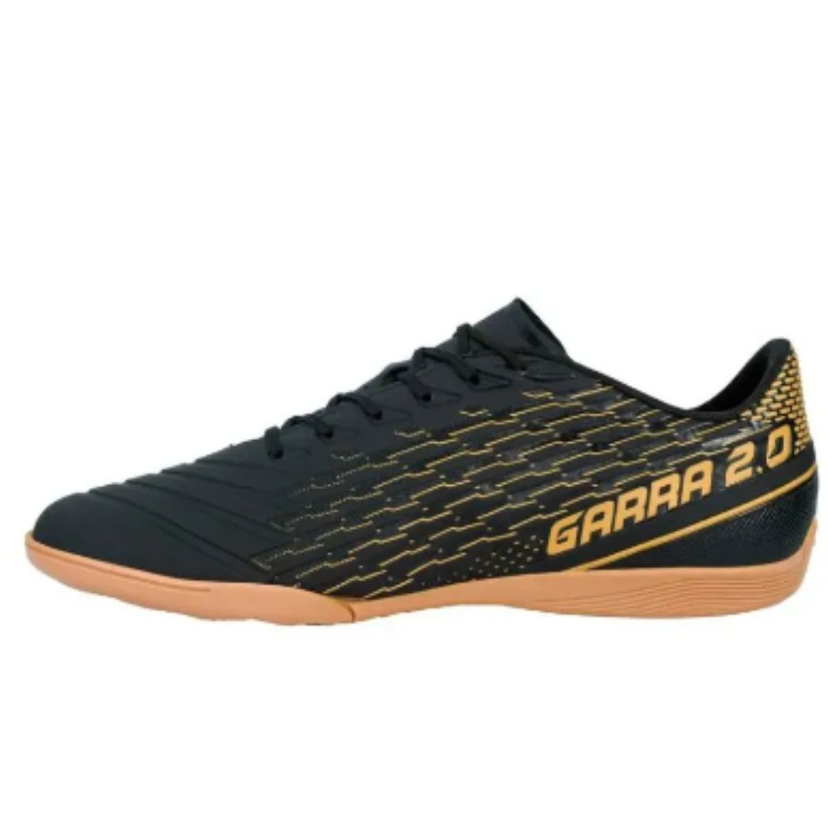 Chuteira Futsal Penalty Preto Dourado Masculino Garra Y-2.0. Preto/Dourado 2