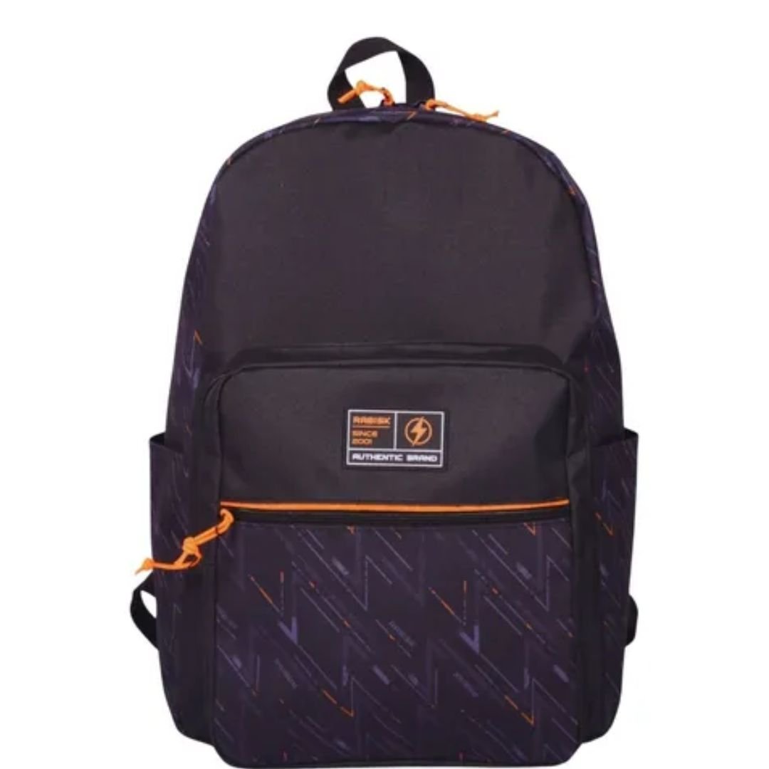 Mochila Rabisk Preto Laranja Original RKS5024M