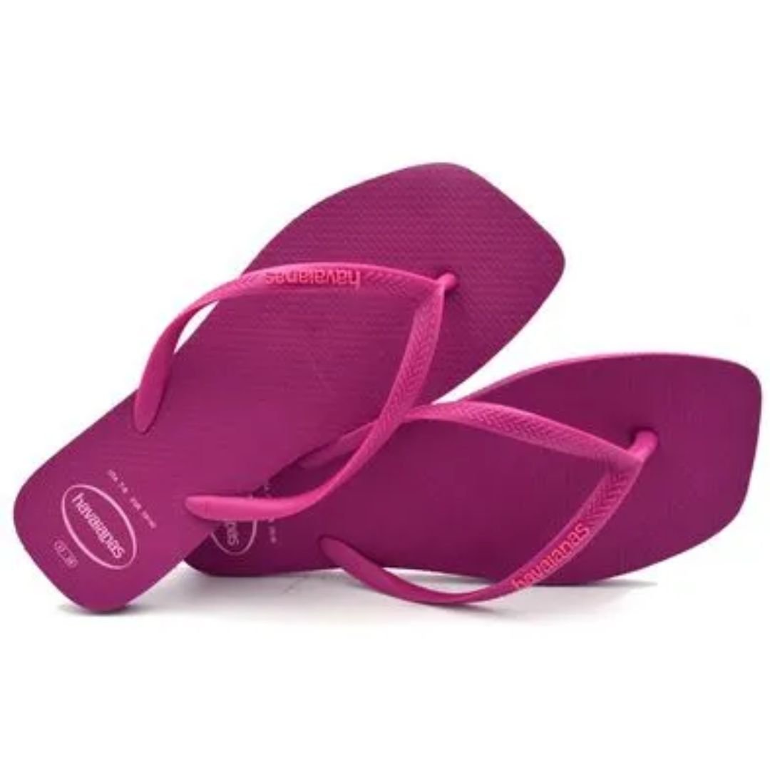 Chinelo Havaianas Rosa Feminino SQ Logo Pop Original Rosa 3