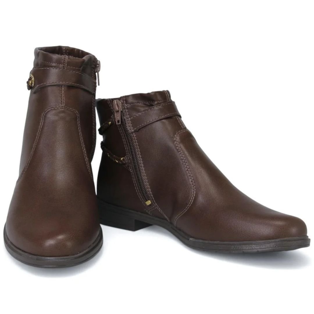 Bota Mississipi Cano Curto Cacau Feminino Original J0801 Cacau 3