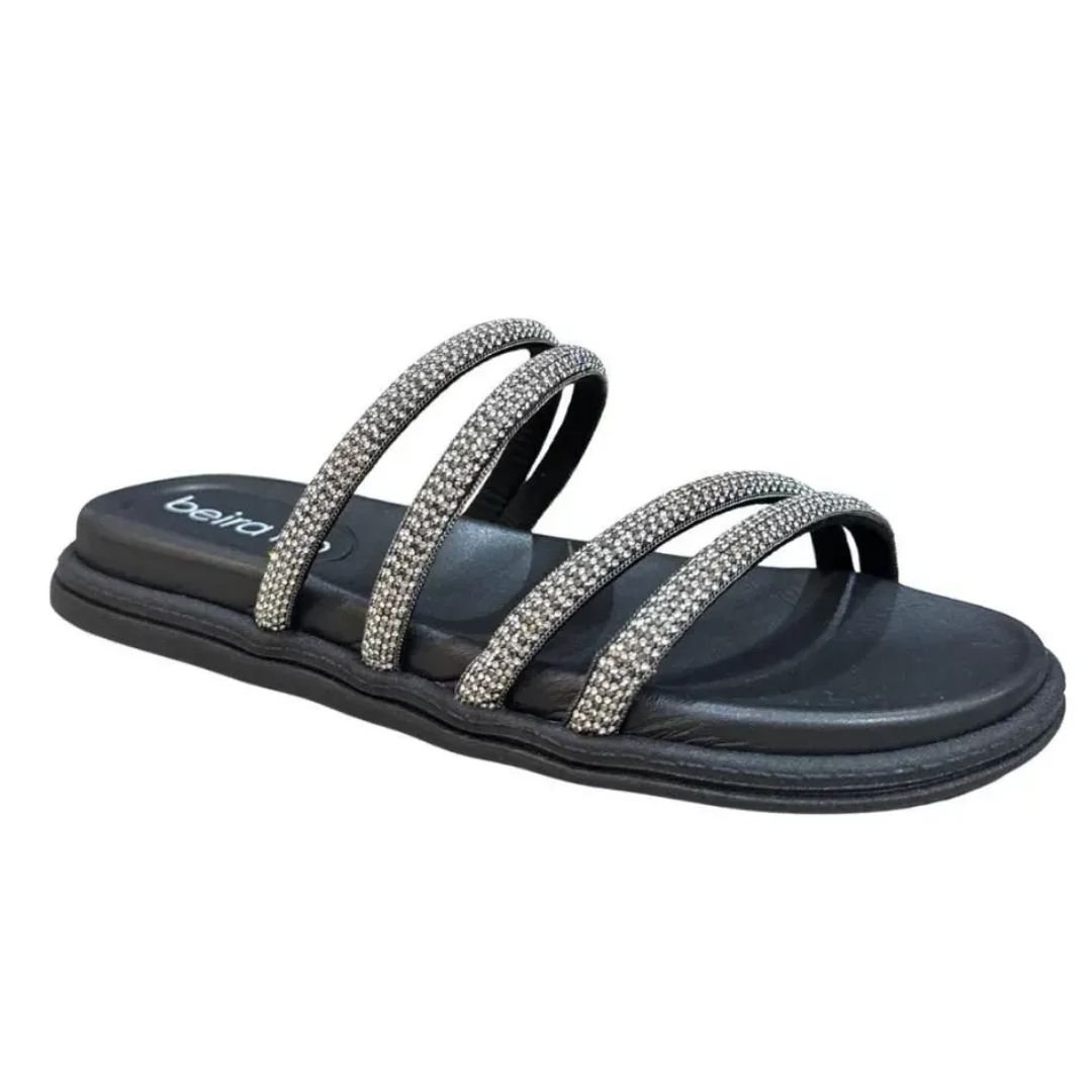 Chinelo Beira Rio Preto Feminino Original 8488.125 Preto 3