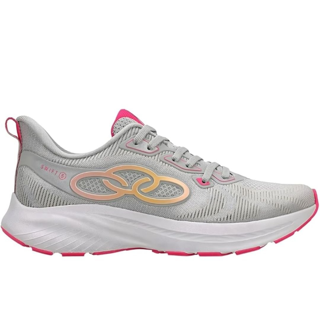 Tenis Olympikus Cinza Rosa Feminino Swift 5 Original