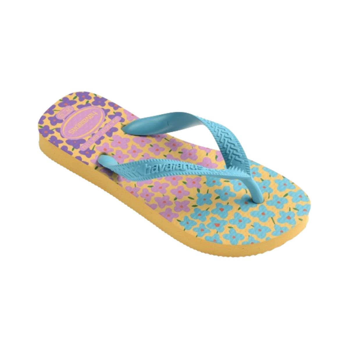 Chinelos Havaianas Amarelo Infantil Kids Flores Amarelo 2