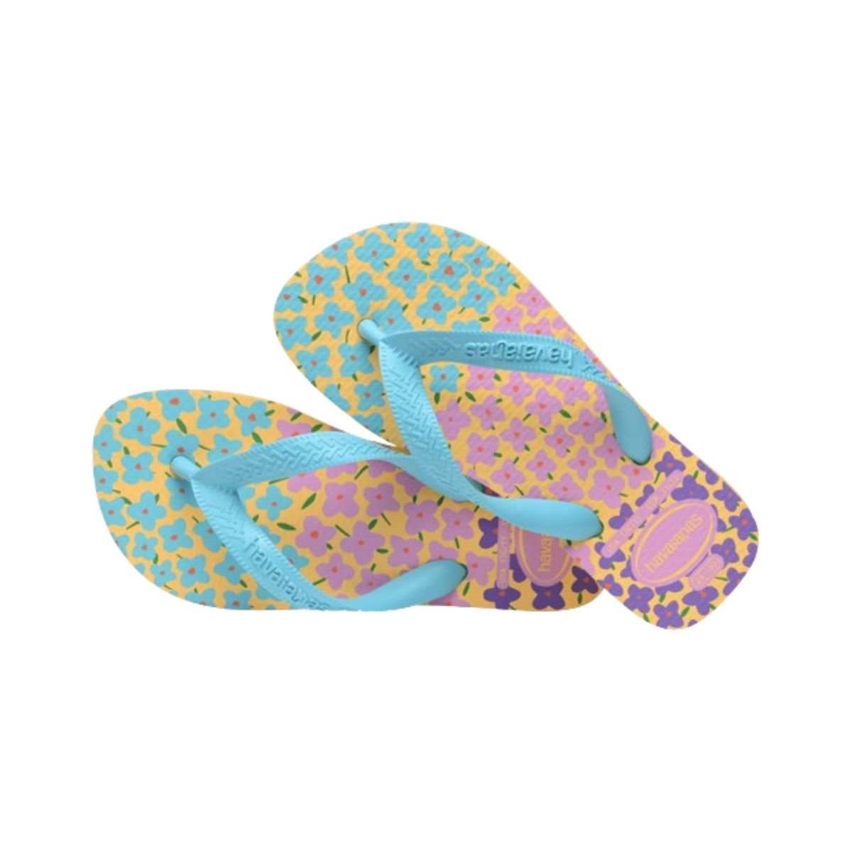 Chinelos Havaianas Amarelo Infantil Kids Flores Amarelo 3