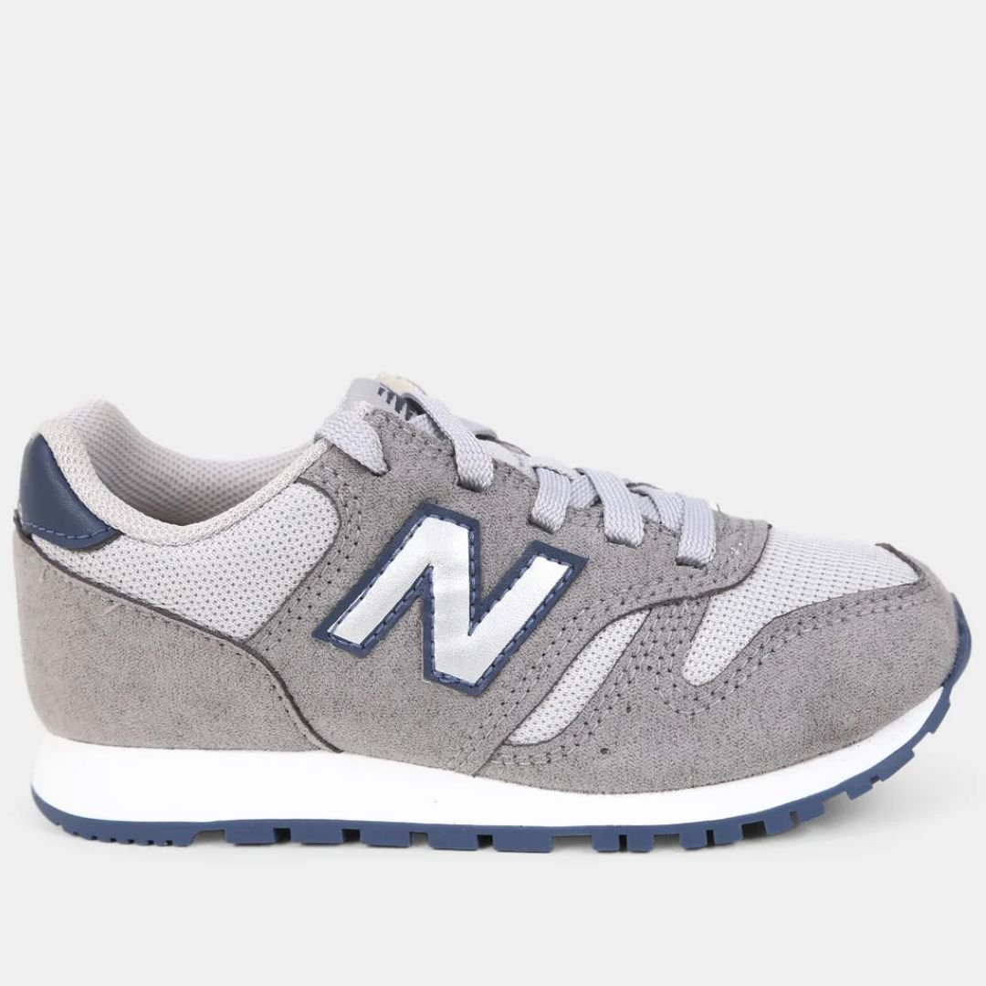 Tenis New Balance Cinza Infantil Menino Original  373