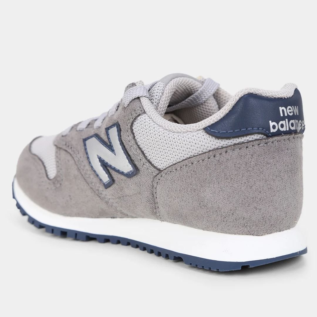Tenis New Balance Cinza Infantil Menino Original  373 Cinza 4