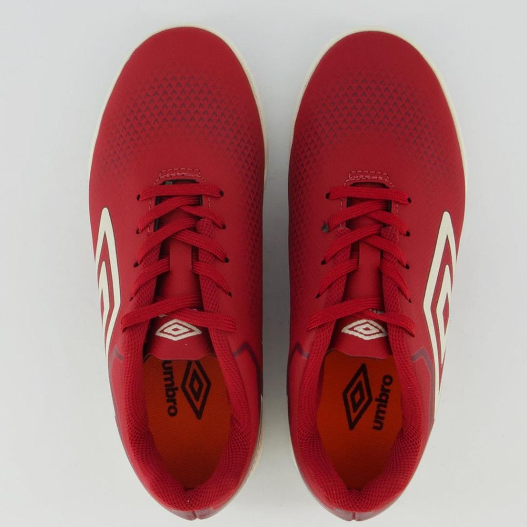 Chuteira Futsal Umbro Infantil Menino Vinho Adamant Top Speed Jr Original Vinho 4