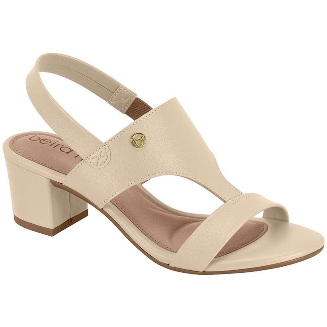 Sandalia Beira Rio Creme Feminino Original 8246.1211
