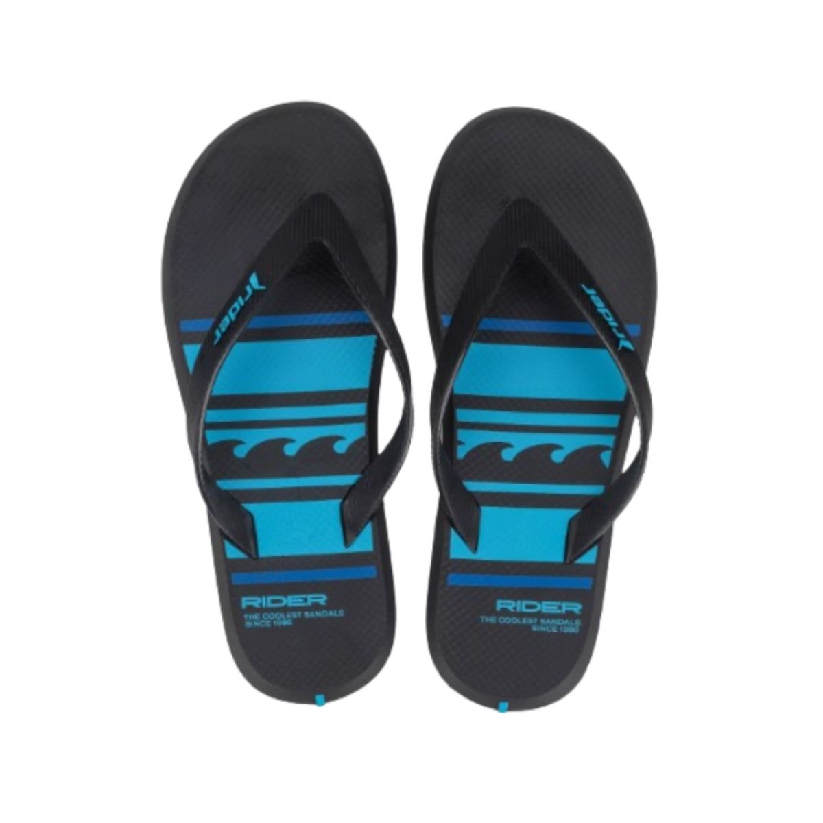 Chinelo Rider Preto/Azul Masculino 11818 Style