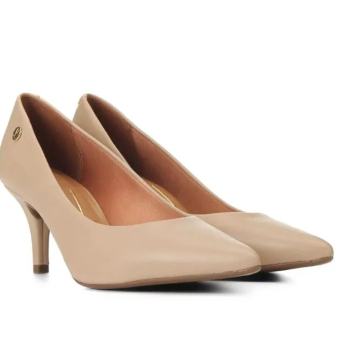 Scarpin Napa Vizzano Bege Feminino 1185.702 Salto Medio Bege 2