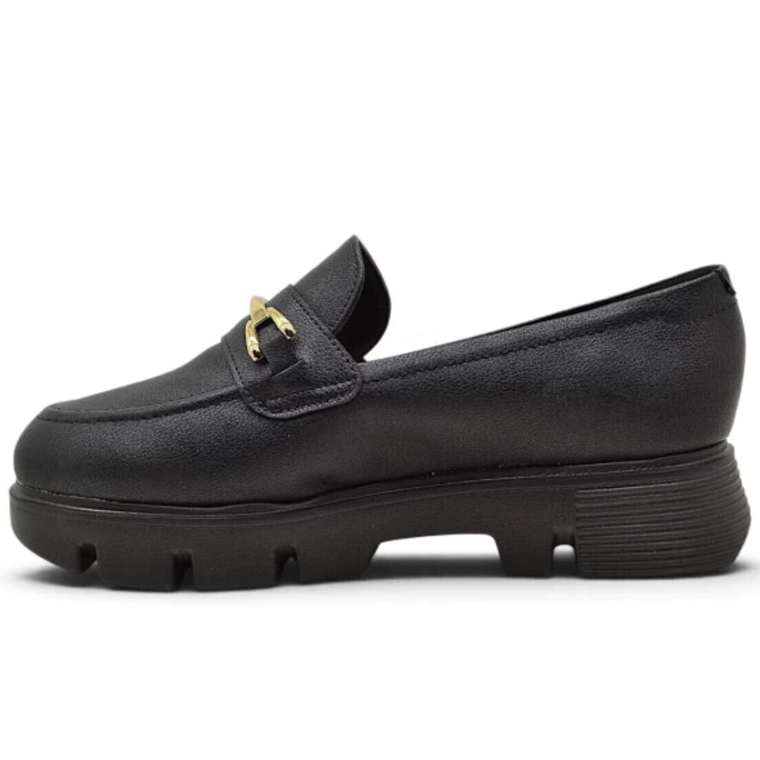 Mocassim Modare Tratorado Preto Feminino Original 7409.102 Preto 2