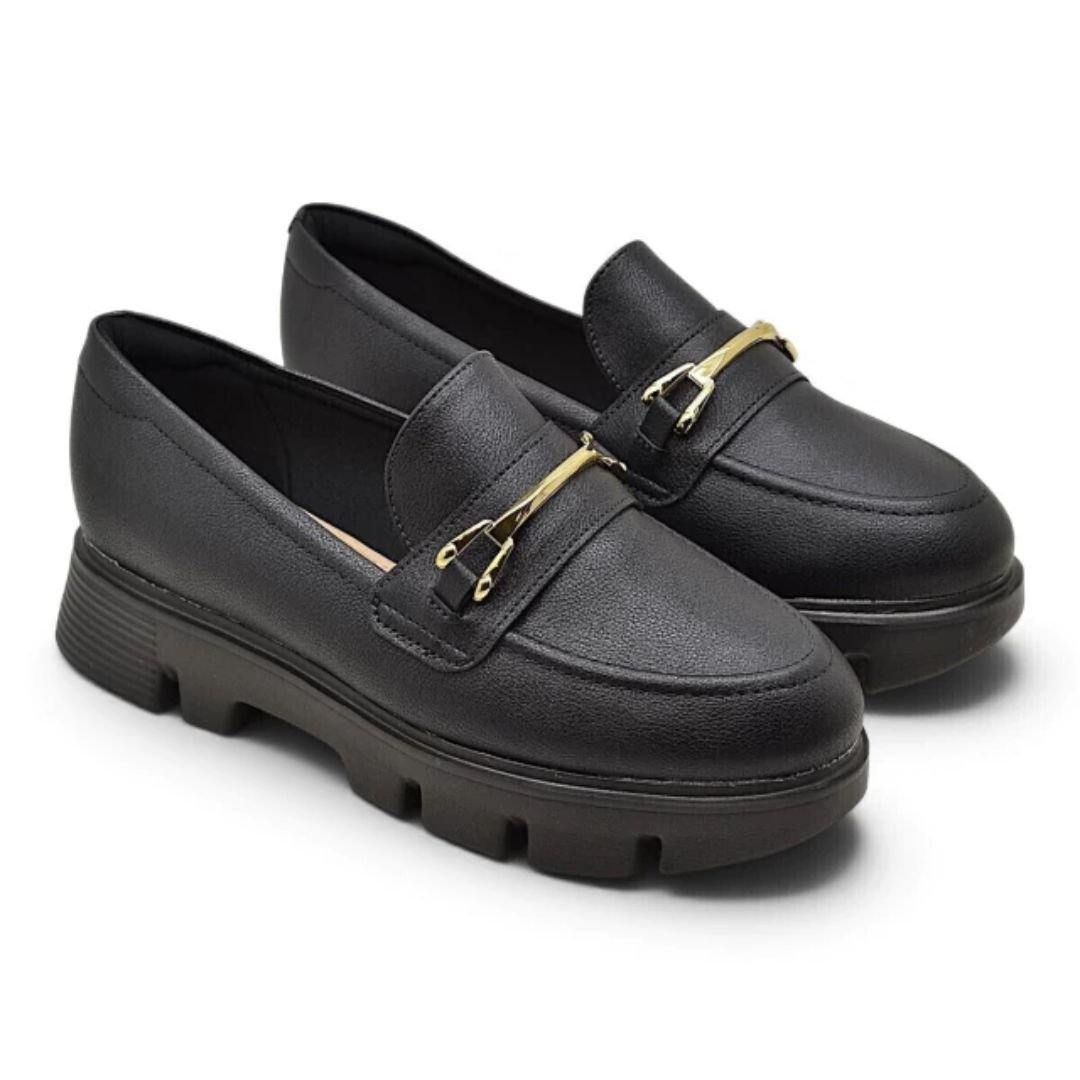 Mocassim Modare Tratorado Preto Feminino Original 7409.102 Preto 4